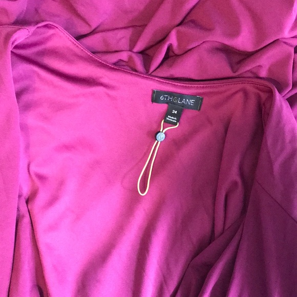 Sexy wrap front flap tummy hiding plus size dress - Picture 8 of 8